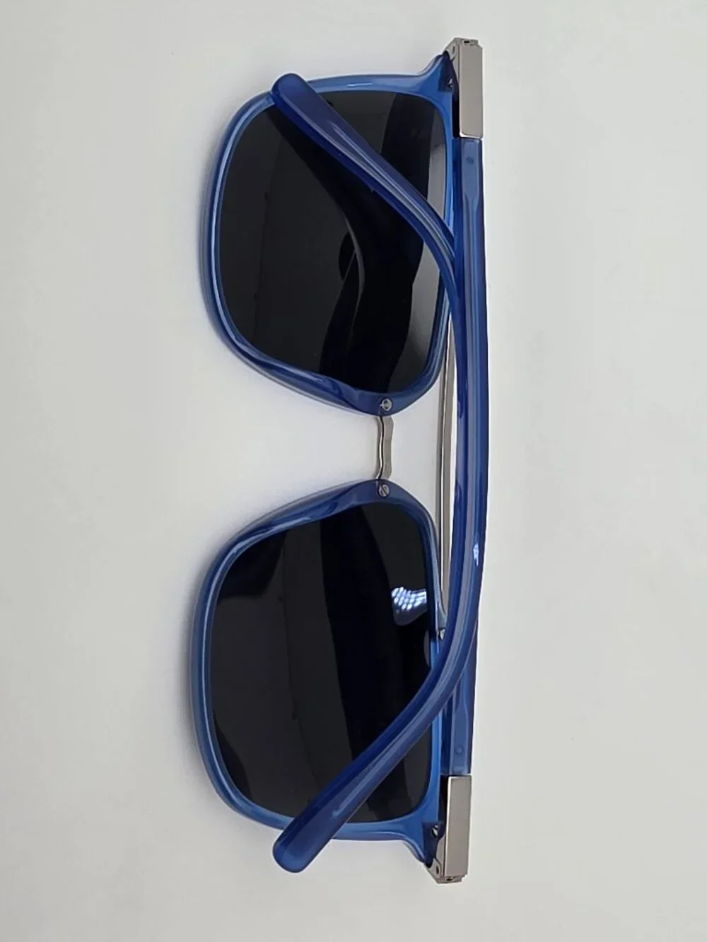 See Eyewear 1845 C239 Blue Frame Polarized Grey Lens Aviator Sunglasses w/ Case